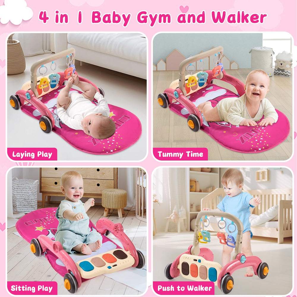 QLRR adjustable handle-height image emphasizes adjustable support for growing babies taking early steps