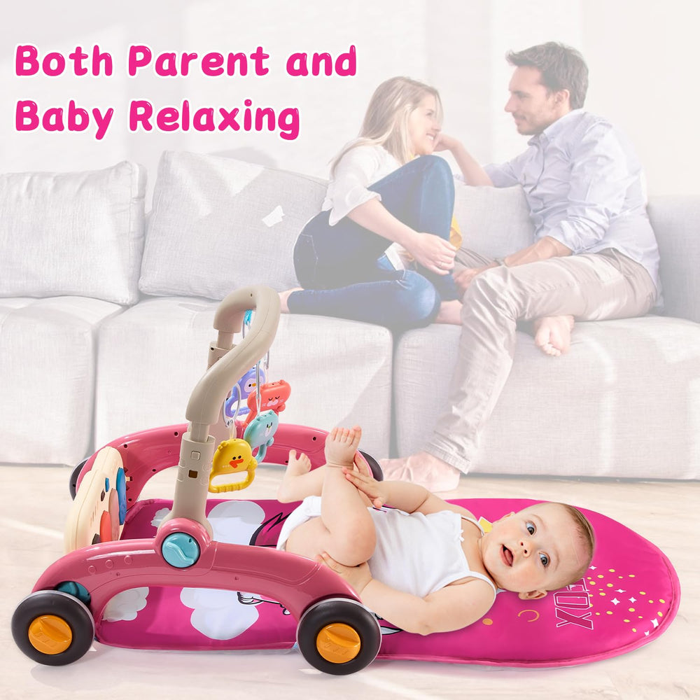 QLRR baby walker in action image captures first steps and exploration with stability