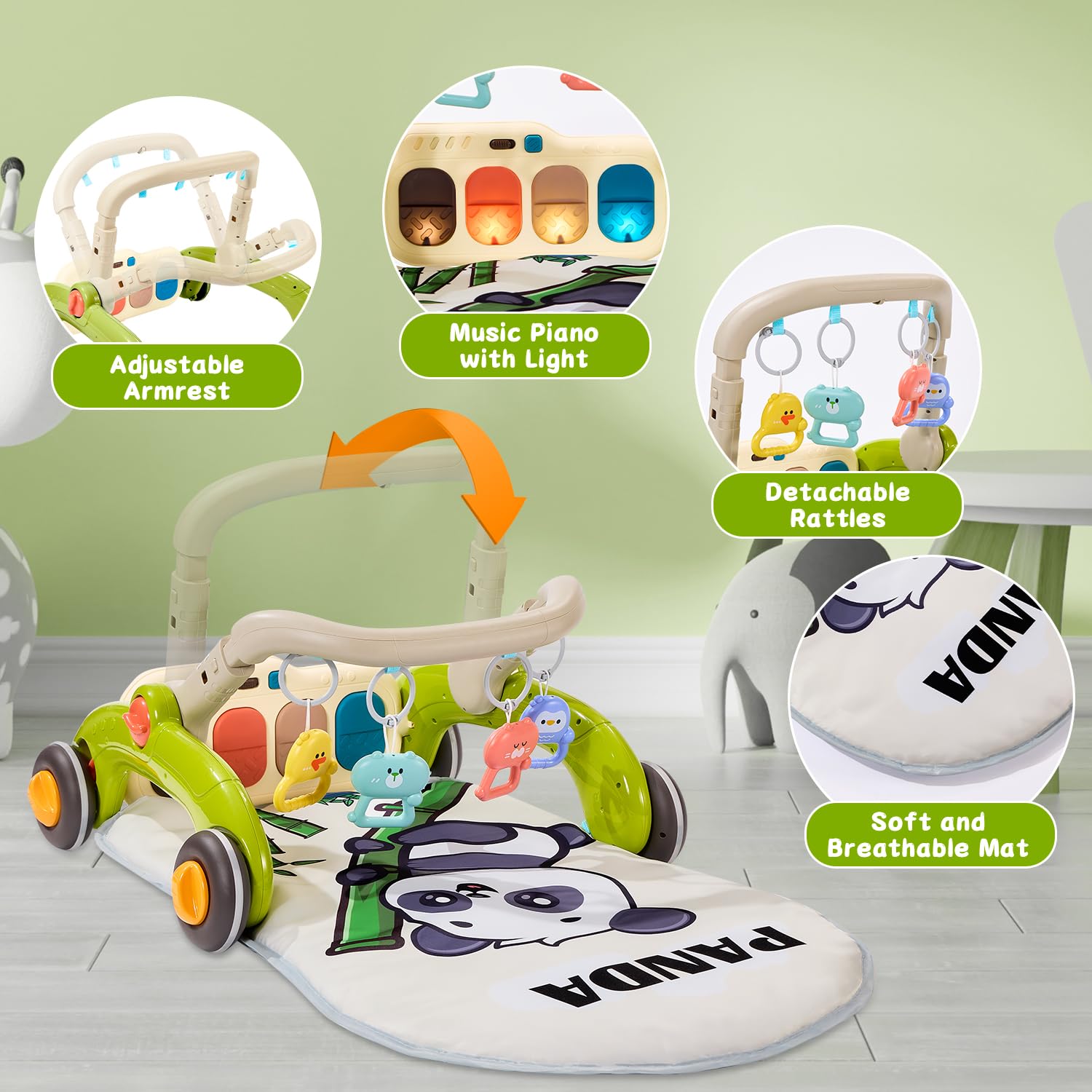 QLRR detachable animal rattles offer varied grips and bright sounds to attract babies