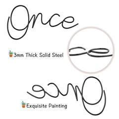 Qmetalart premium nursery decor wire words adds stylish charm.