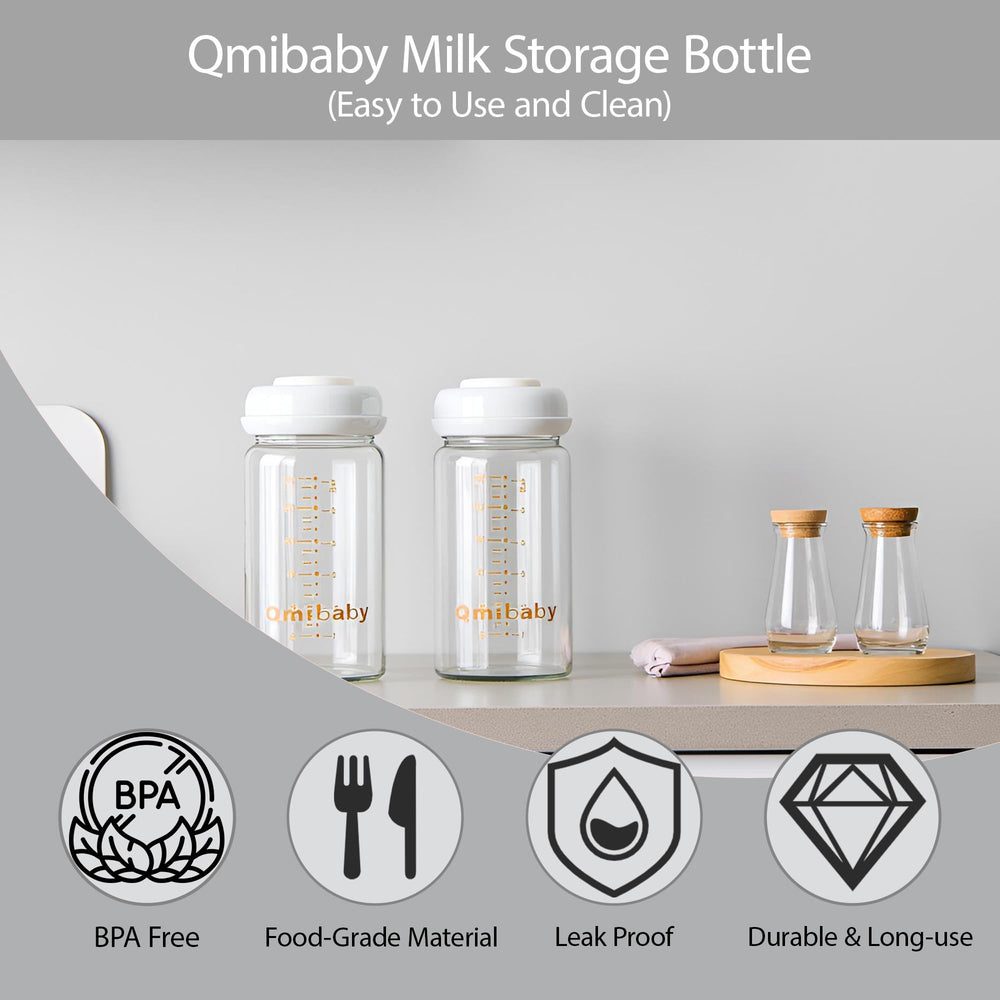 Qmibaby borosilicate glass is safe, easy to clean, residue-free