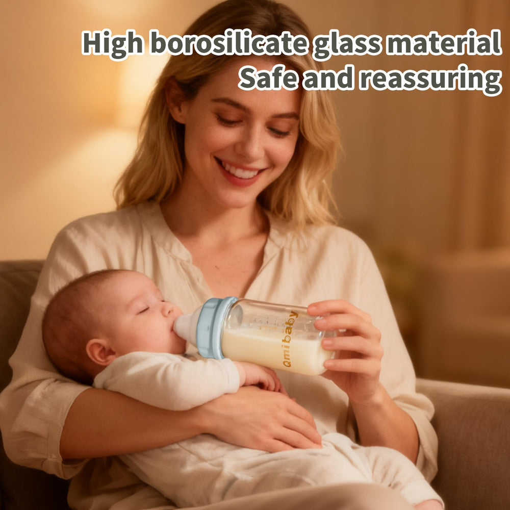 Qmibaby bottle compatible with Medela pumps for seamless pumping.