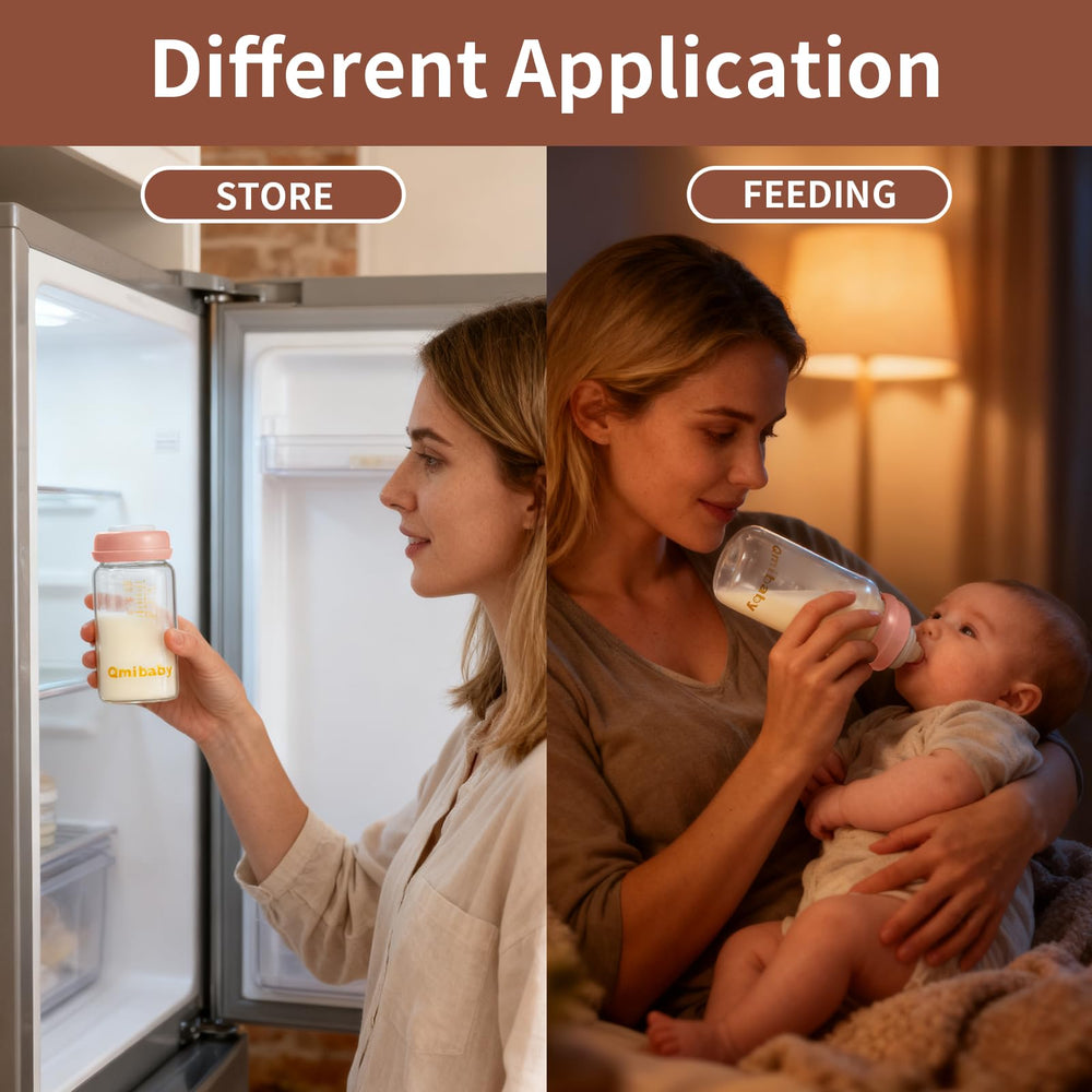 Qmibaby detachable bottle parts enable thorough cleaning and quick dry.