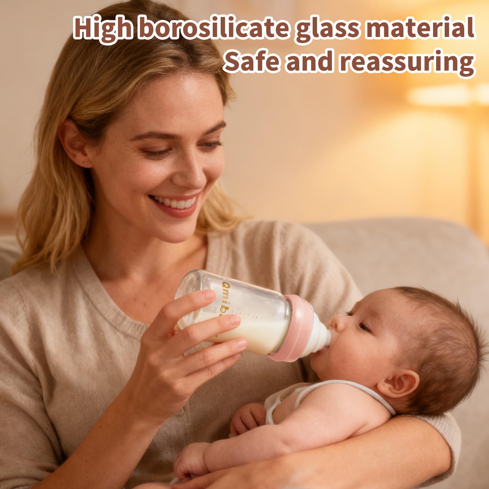 Qmibaby detachable parts for easy cleaning including lid, ring, and sealing ring