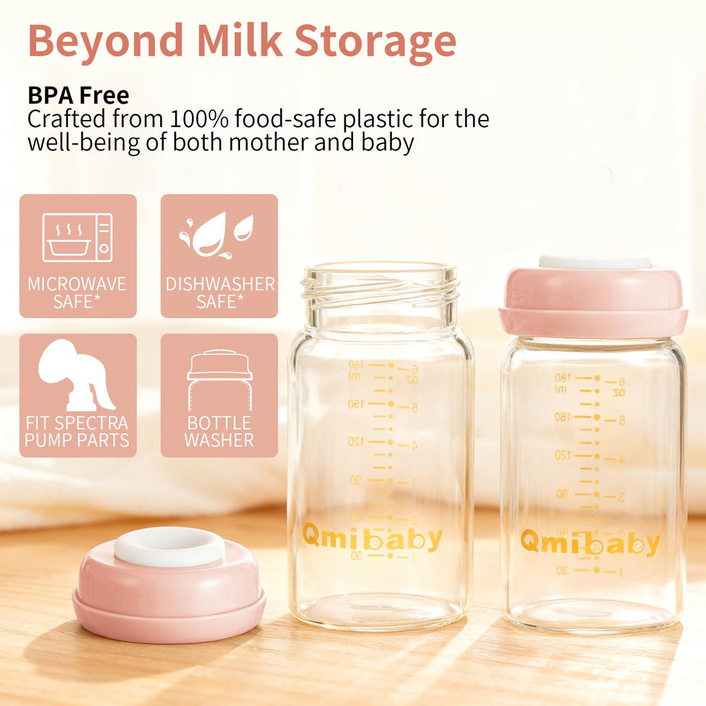 Qmibaby leak-proof silicone ring closeup demonstrating secure lid for diaper-bag travel
