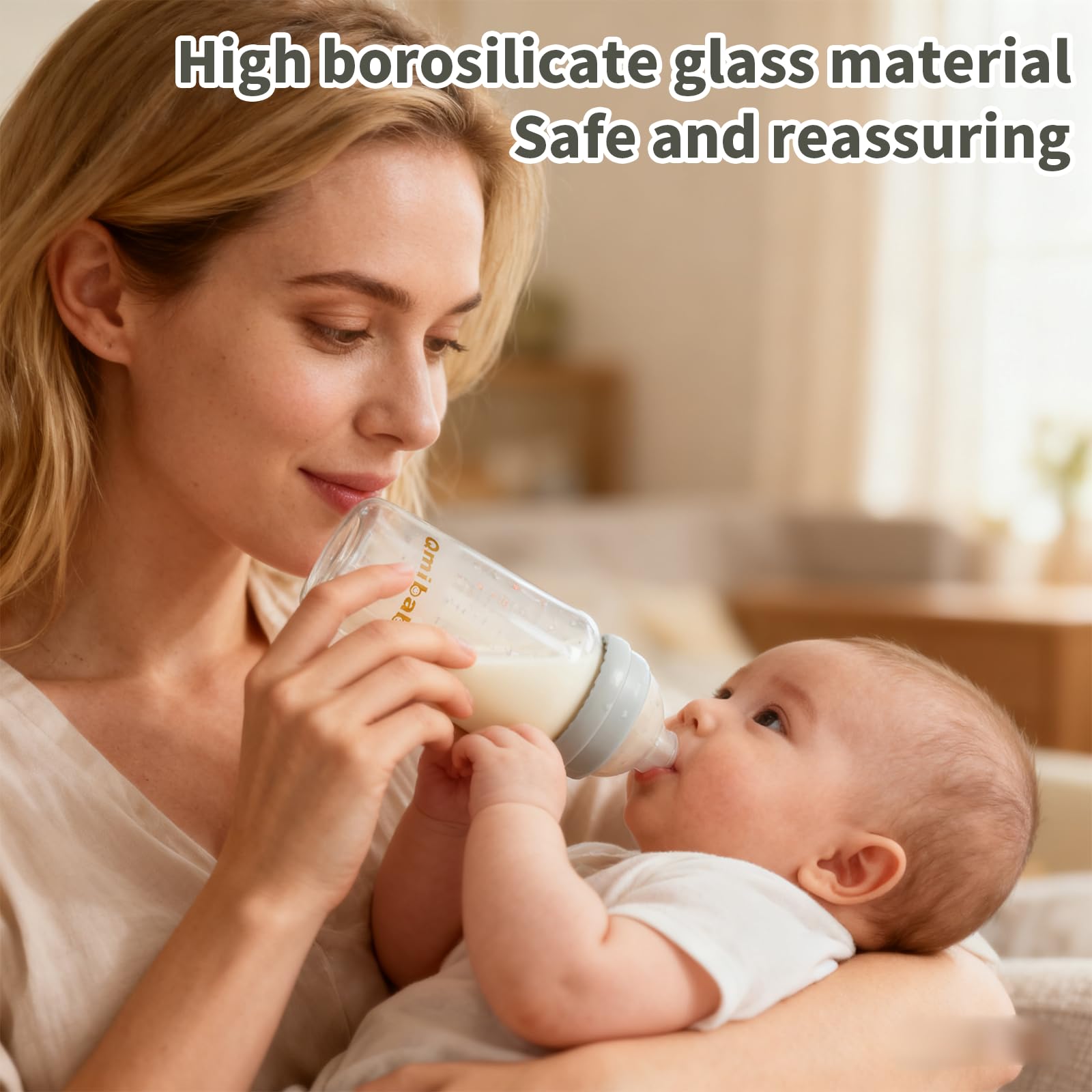 Qmibaby bottle safe for refrigeration and reheating to preserve milk safely.