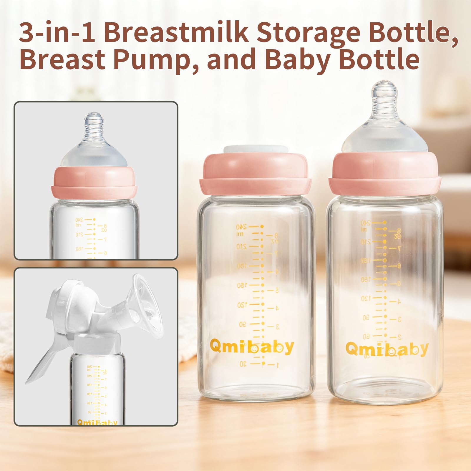 Qmibaby writable silicone lid labeling shows date and name tracking.