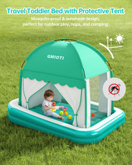 Qmioti bed full-side bumper keeps toddler safely in place