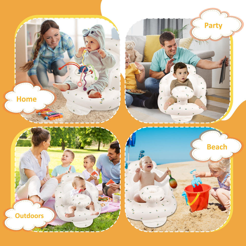 QMVESS portable inflatable seat packed for travel highlight lightweight portability.