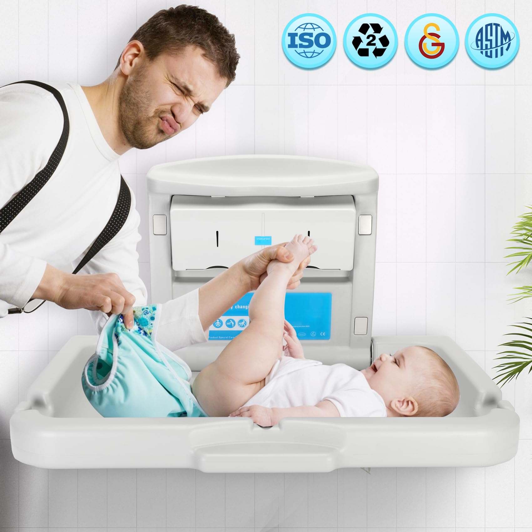 Qnemaei HDPE close-up shows durable easy-clean material for high-use environments.