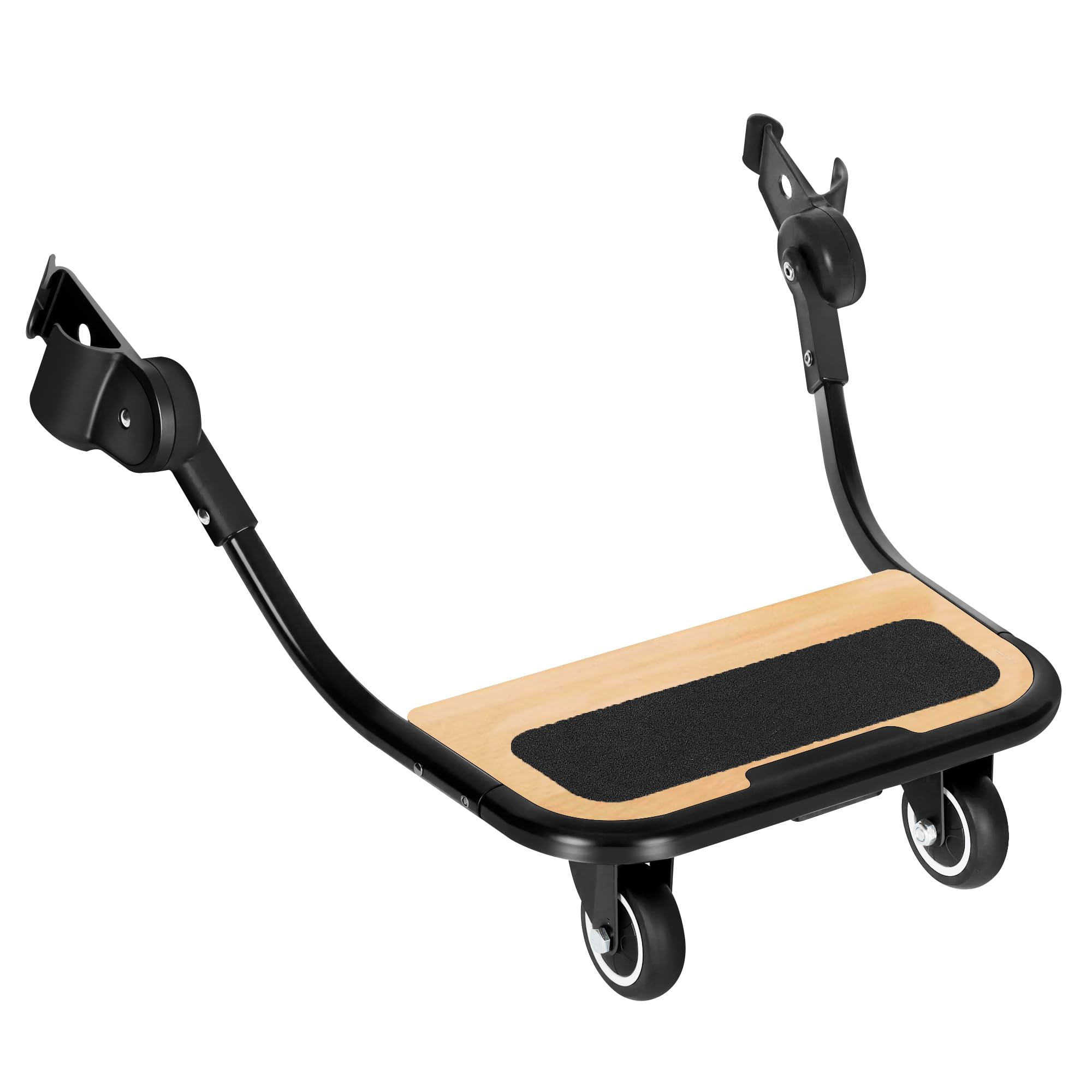 Qnemaei stroller board on Vista back enables easy, hands-free family strolls