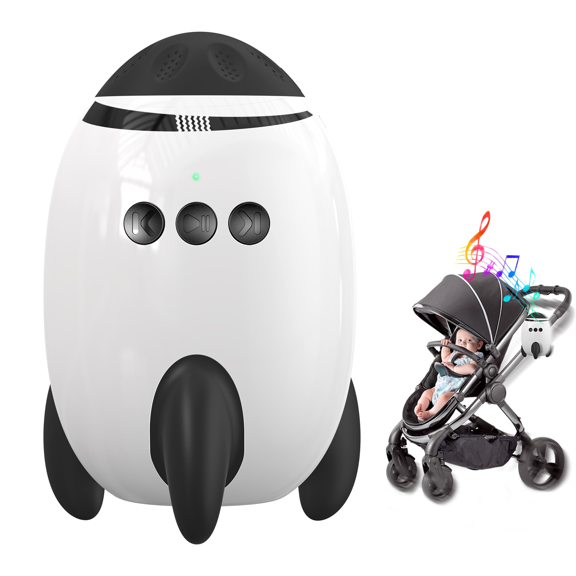 QNHMPW baby rocker with swivel-mount showcases secure, hands-free soothing for mom and baby.
