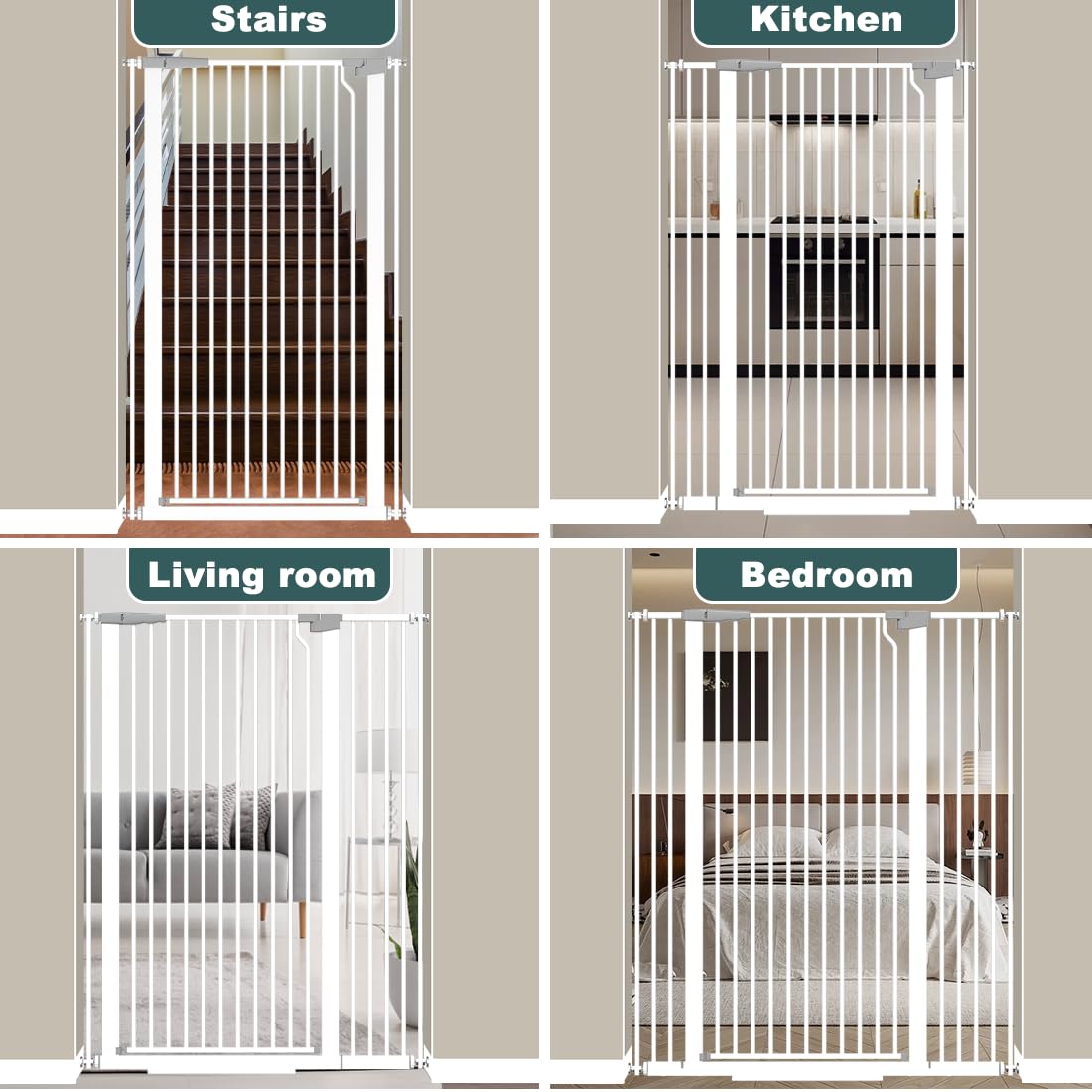 Qonimm 51.18 extra tall gate gap-sealing bars upgrade blocks side gaps.