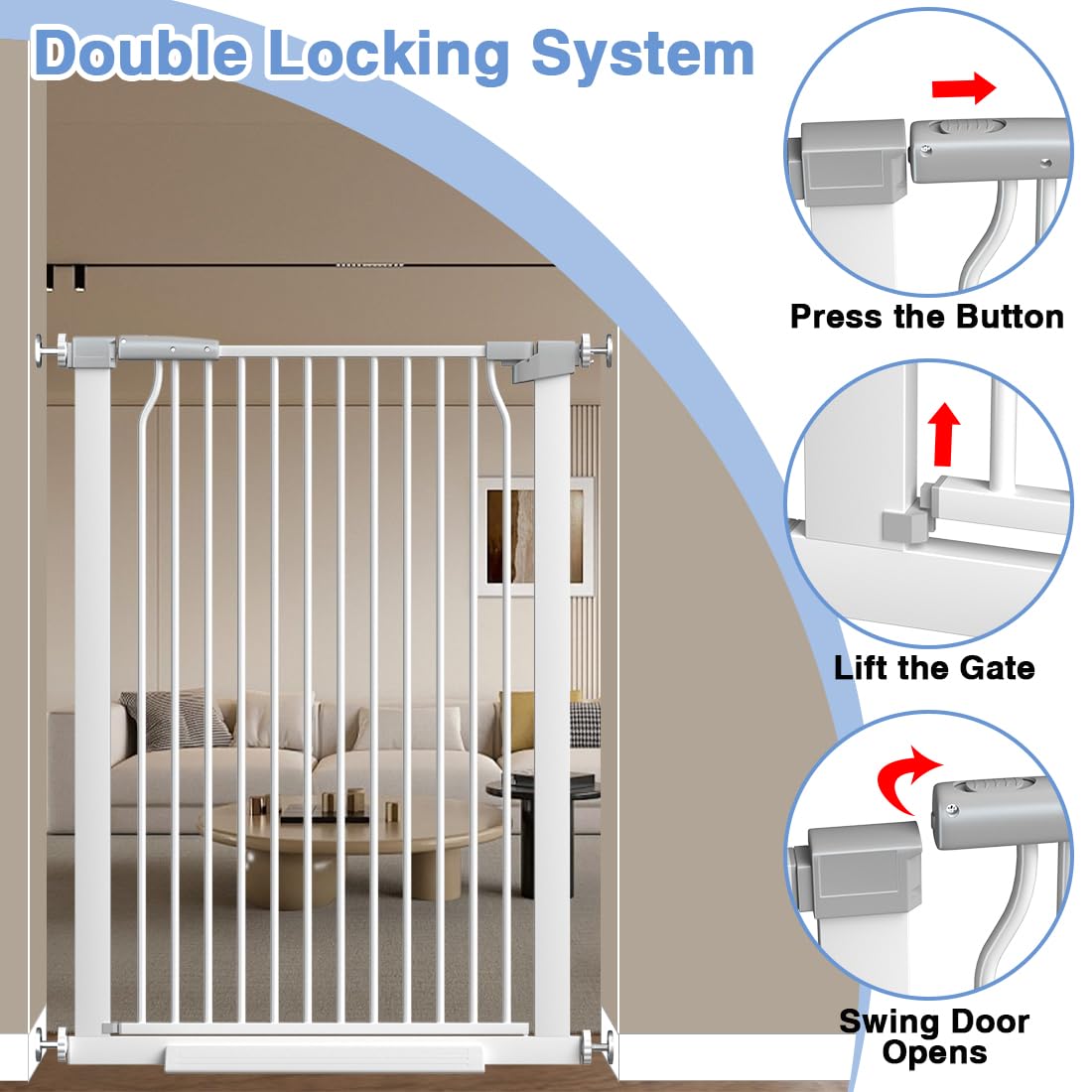 Qonimm double locking system prevents curious toddlers from opening.