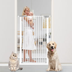 Qonimm extra tall cat gate height 51.18 inches tall for large pets.