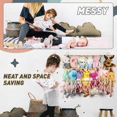 Qoroos adjustable-height hammock shows adaptable toy organization for different sizes.