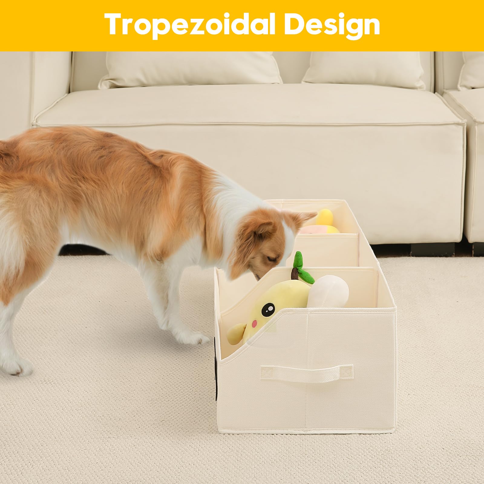 Qozary foldable bin assembled for space-saving storage when not in use
