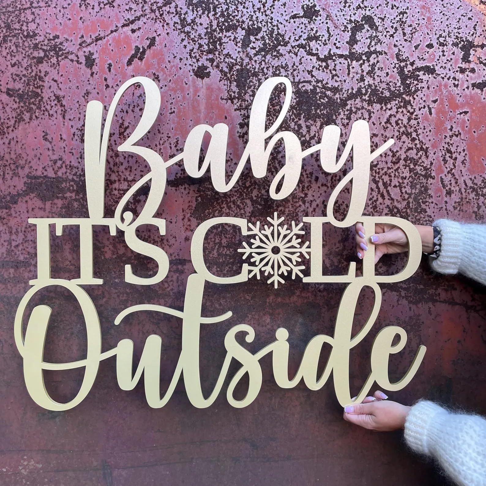 QPARTYFIRE Baby shower sign shows warm typography ideal for hosting celebrations.