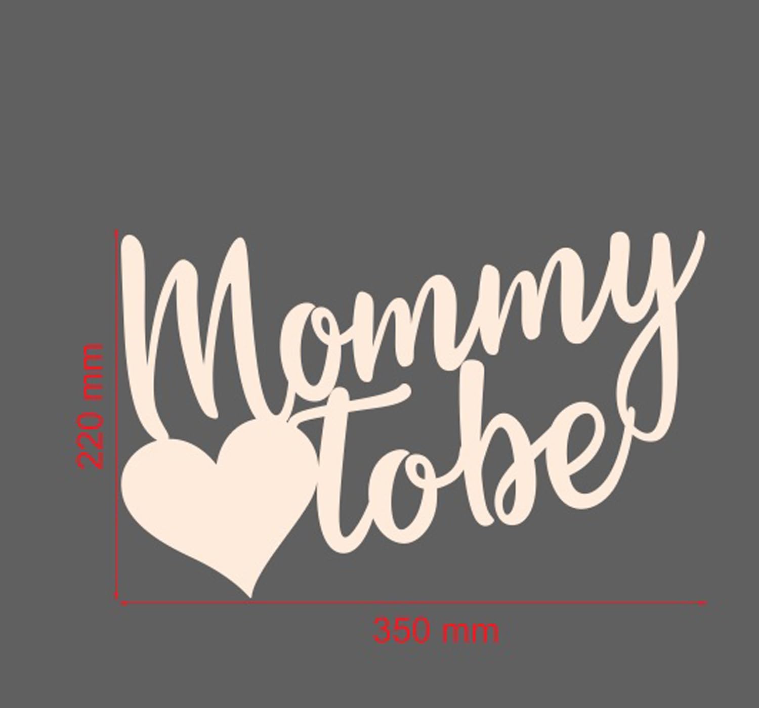 QPARTYFIRE Mommy to Be Chair Sign closeup shows engraved text and craftsmanship.