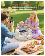 QPAU Elephant breathable mesh seat helps keep baby cool while seated.