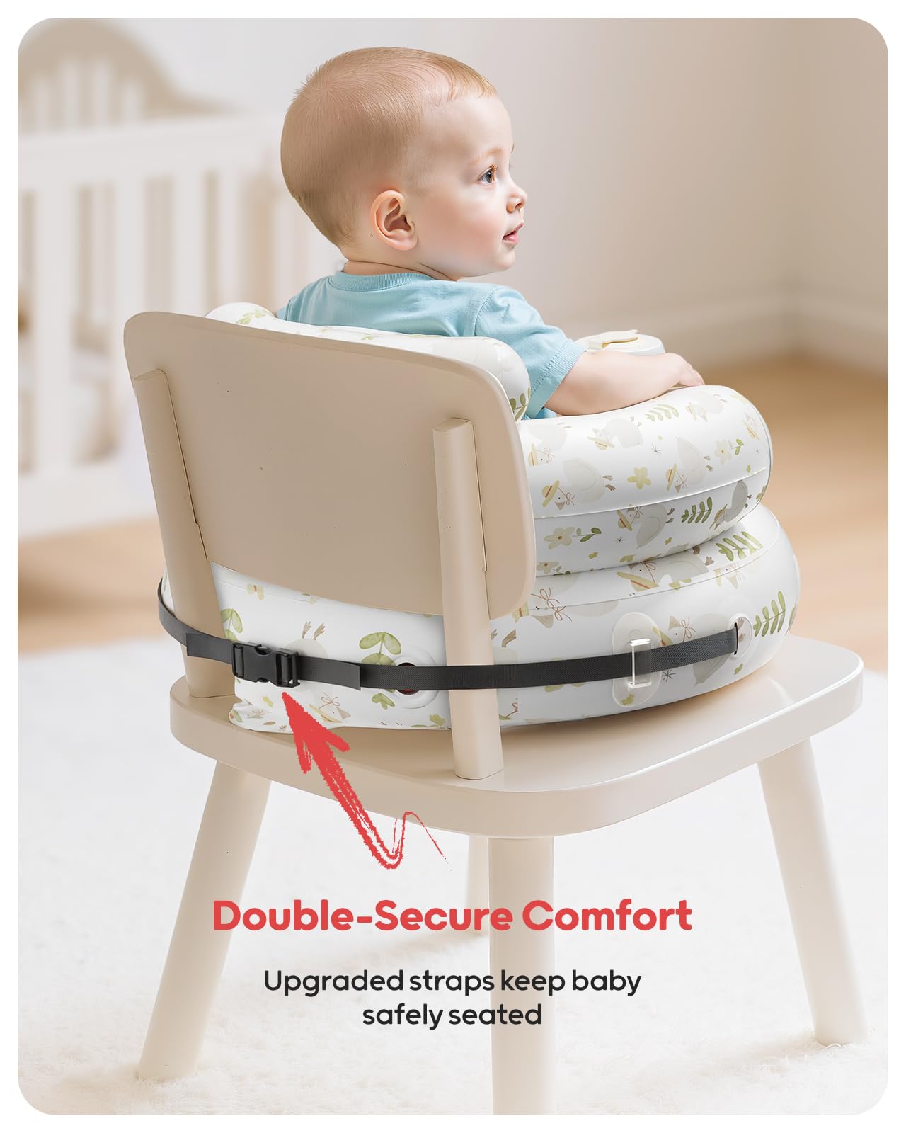 QPAU gift-ready packaging with inflatable baby seat inside.
