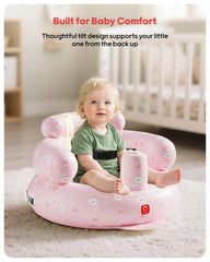 QPAU safety harness keeps baby secure in the seat