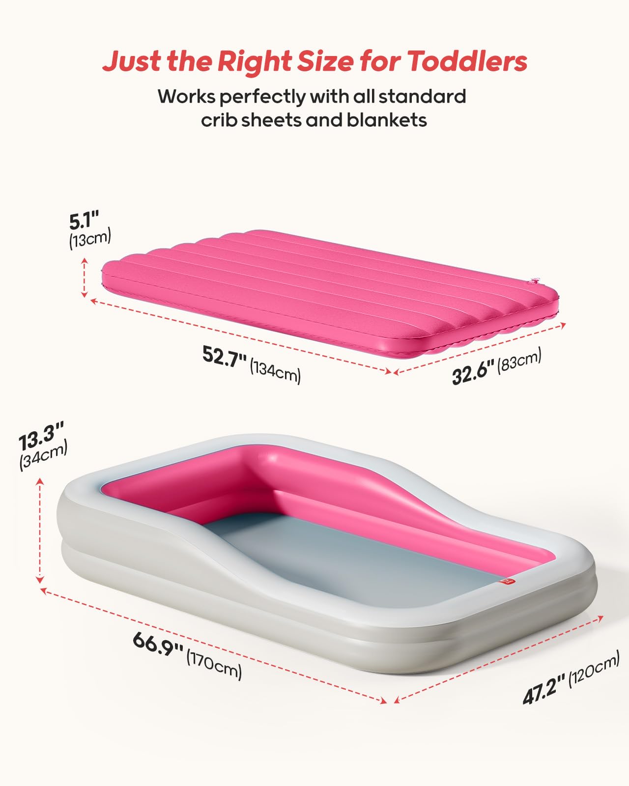 QPAU travel bed ready for camping and family trips.
