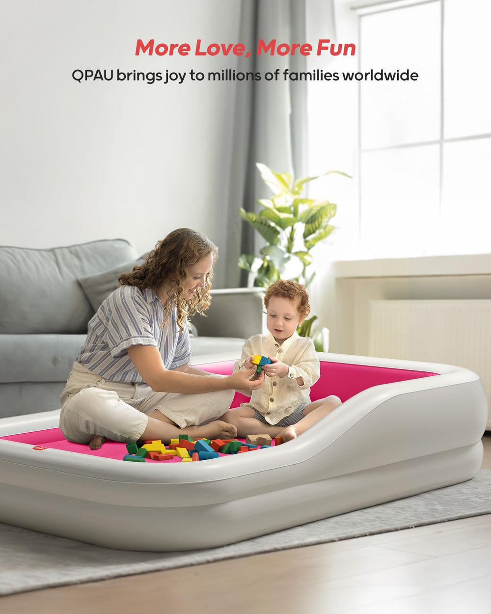 QPAU bed supports up to 330 pounds for growing children.