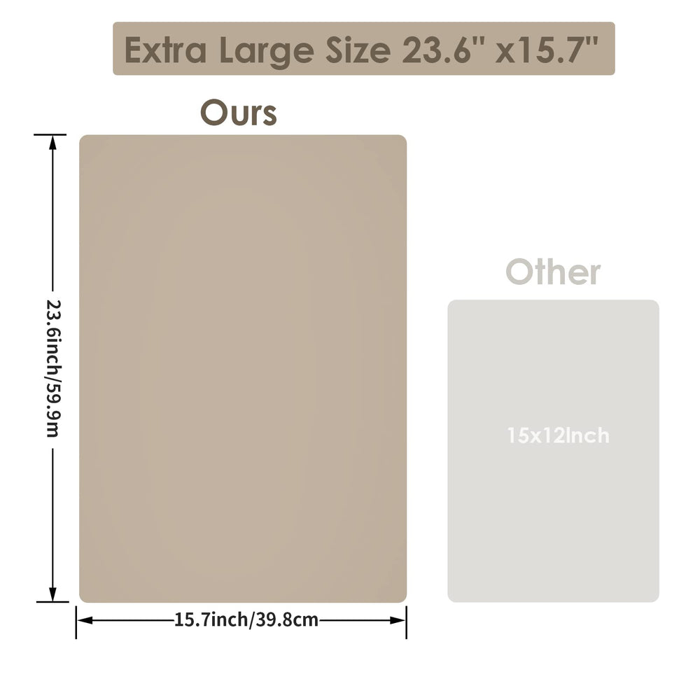 QPIX DIGITAL brown silicone mat keeps counters pristine during cooking and crafting