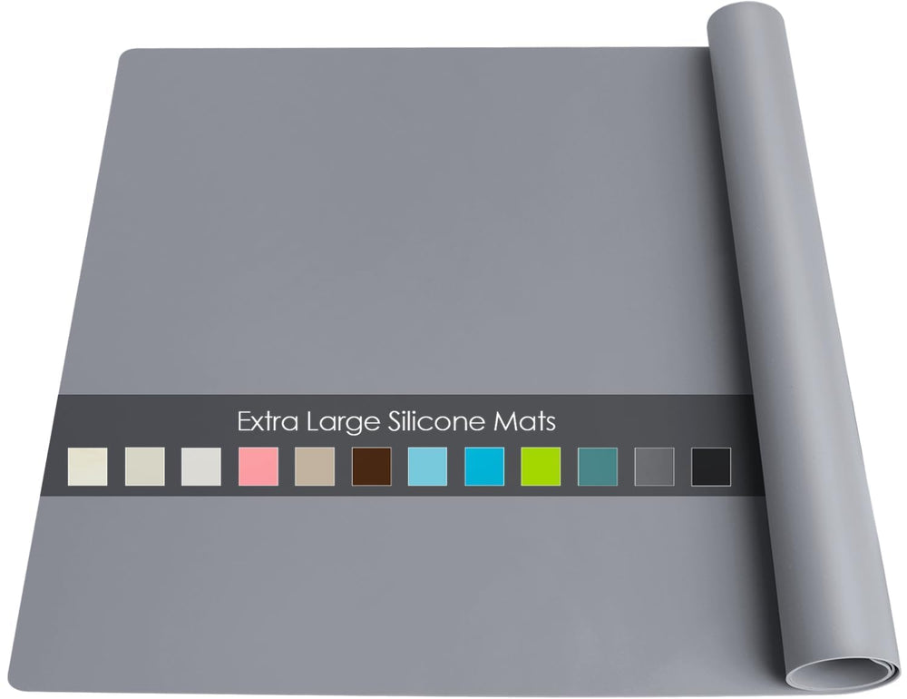 QPIX DIGITAL extra large silicone table mat for dining and crafts, durable surface.