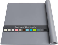 QPIX DIGITAL extra large silicone table mat for dining and crafts, durable surface.