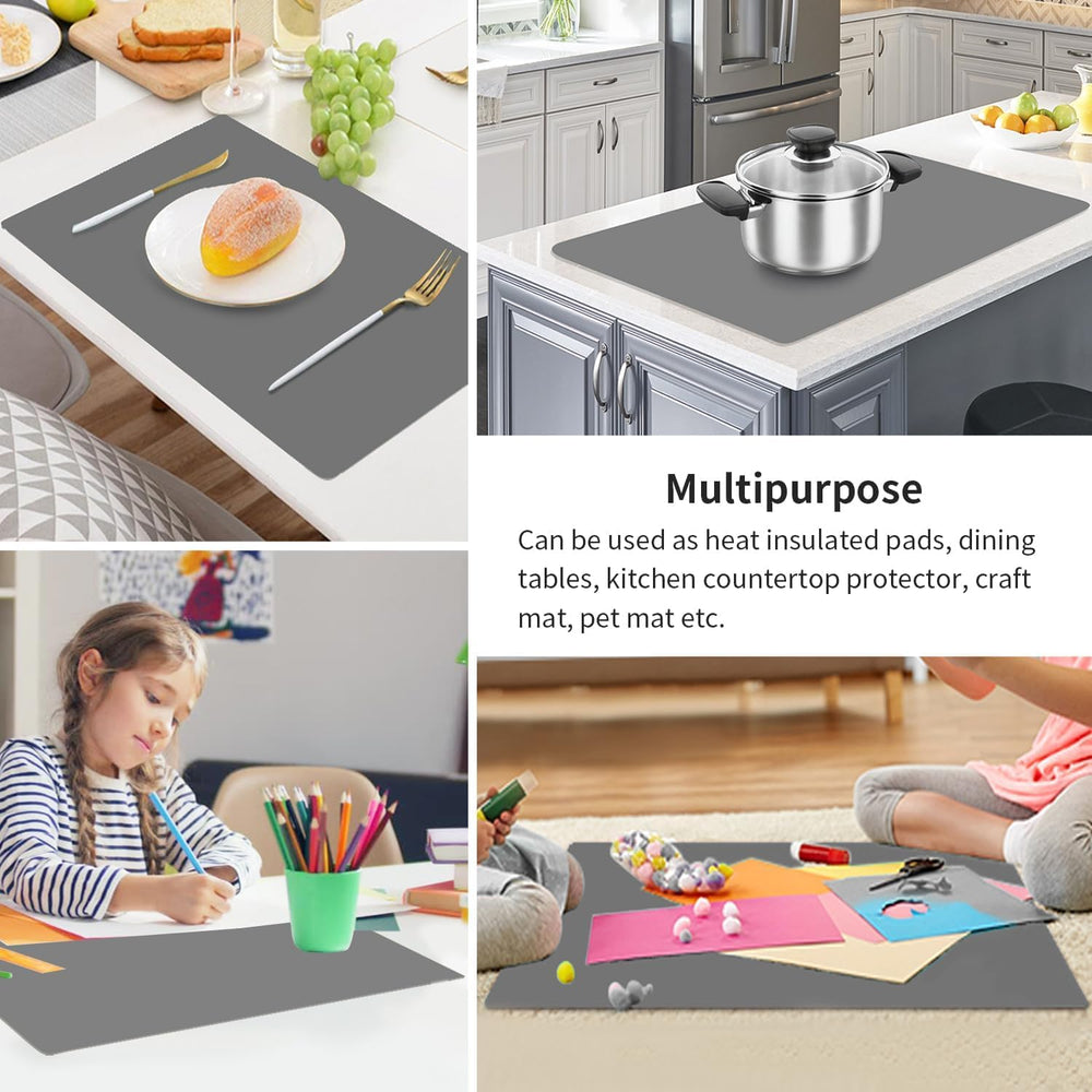 QPIX DIGITAL heat-resistant placemat protects counters up to 230C.