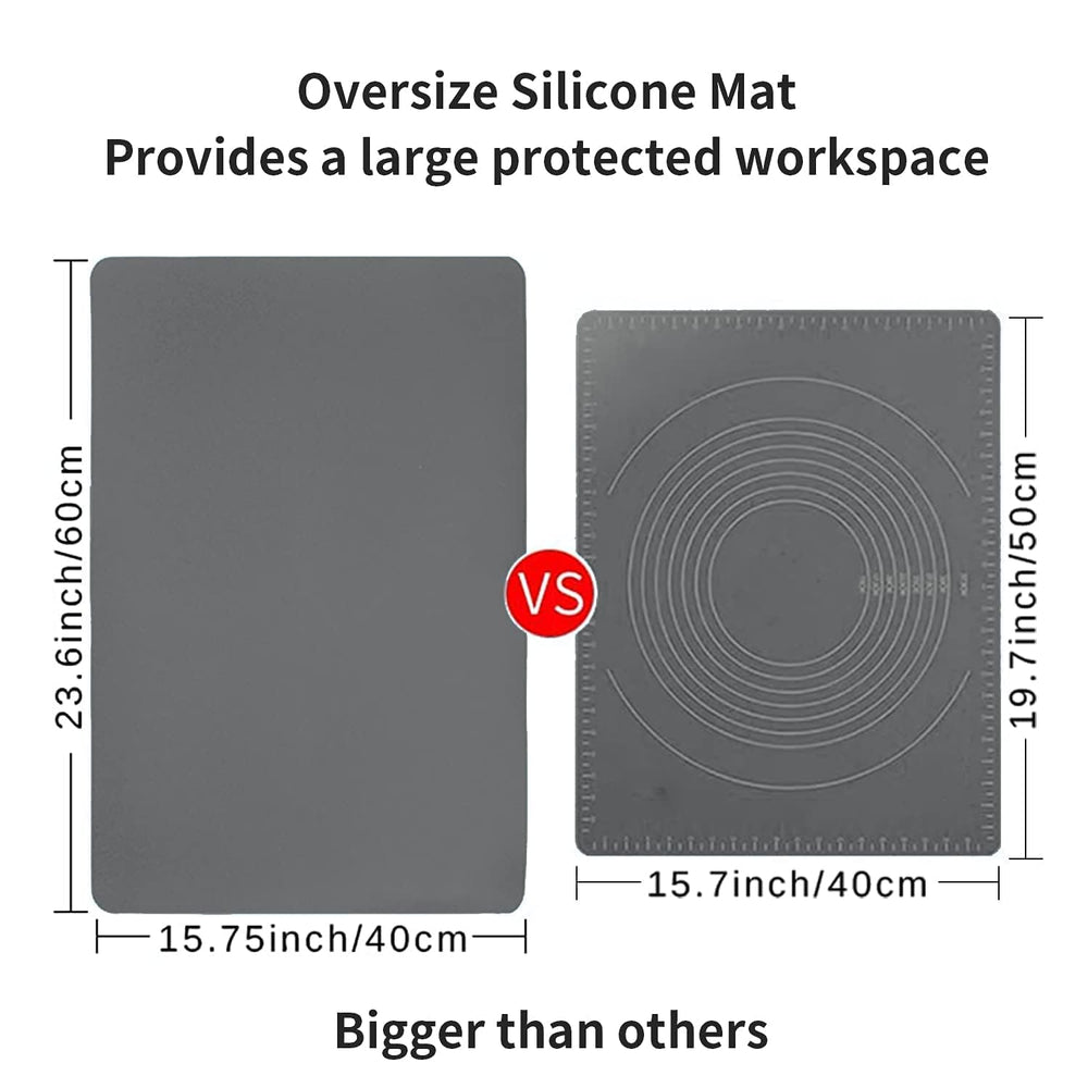 QPIX DIGITAL non-slip placemat stays in place during cooking and crafting.
