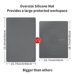 QPIX DIGITAL non-slip placemat stays in place during cooking and crafting.