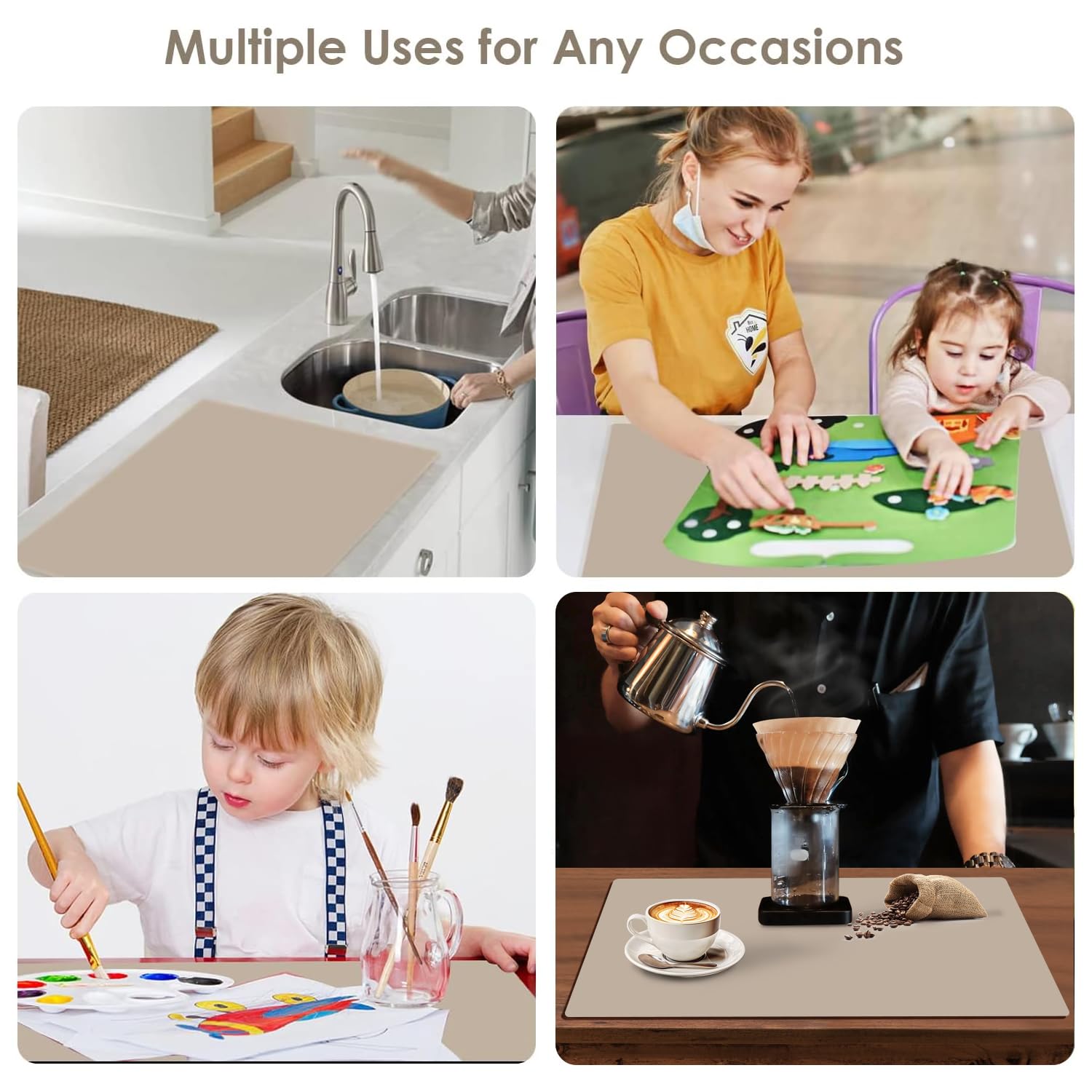 QPIX DIGITAL heat-resistant silicone mat is easy to wipe clean after cooking messes