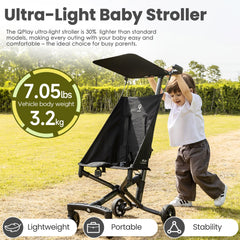 QPLAY travel stroller sun visor UPF50 protects child during strolls