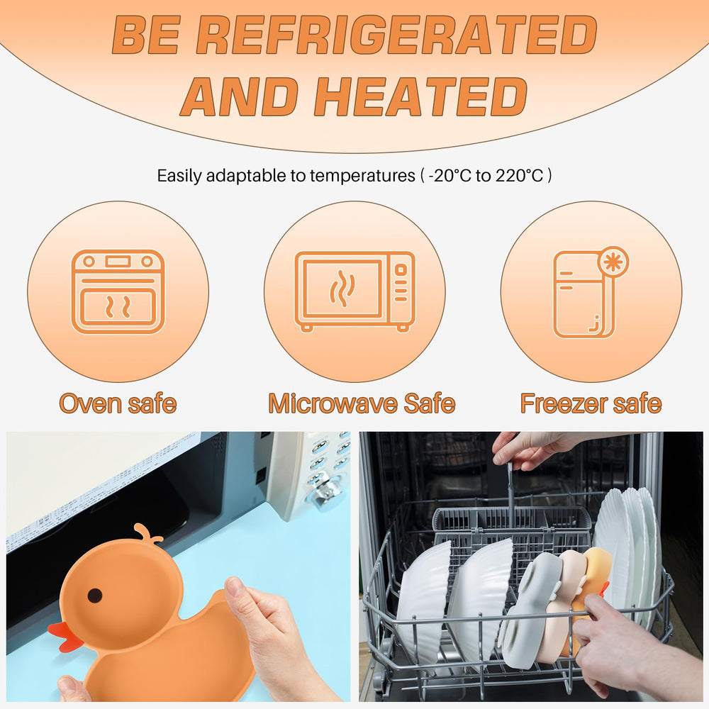 Qshare microwave and dishwasher safe plate for easy reheating and cleaning