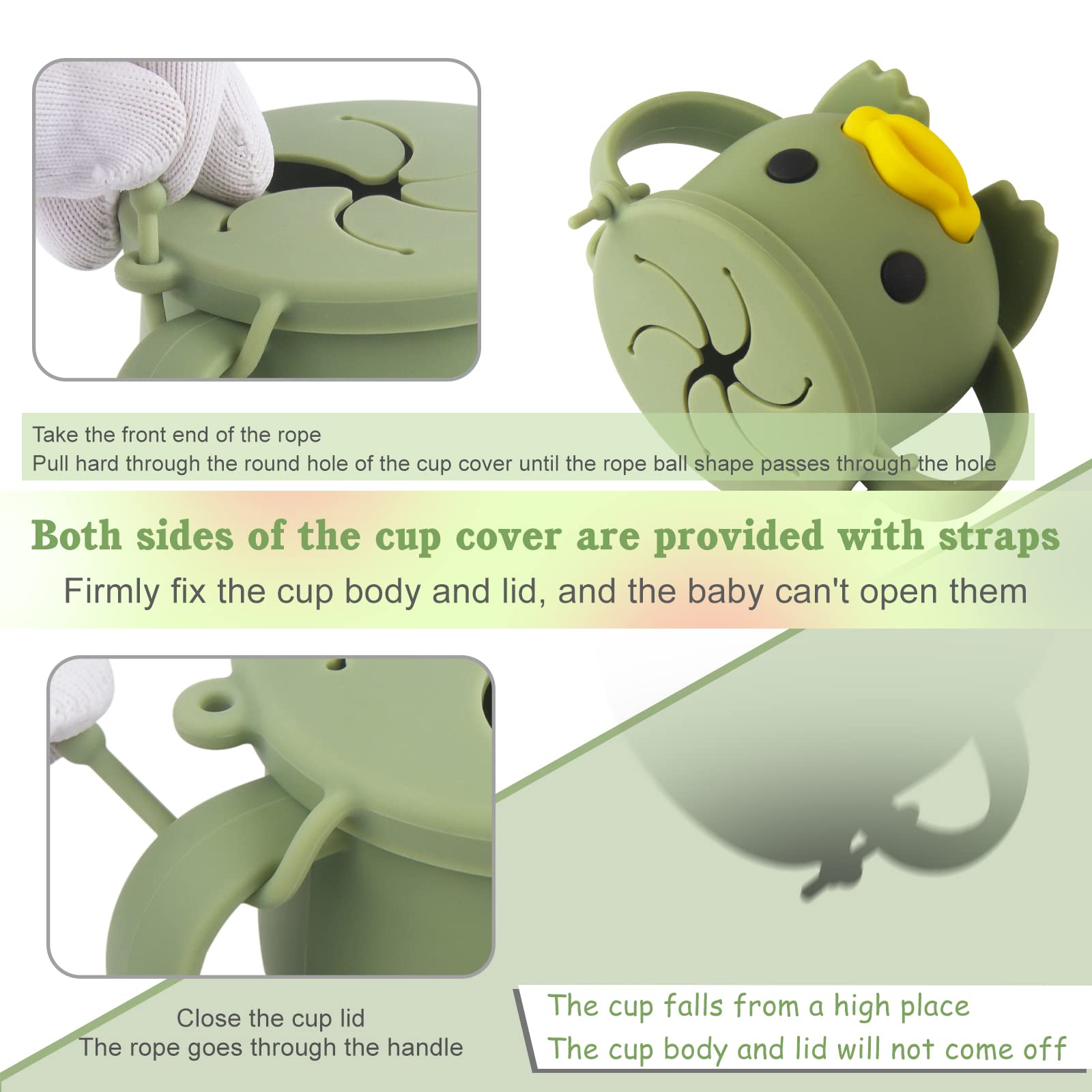 Qshare food-grade silicone offers safe, flexible snack time and teething use.