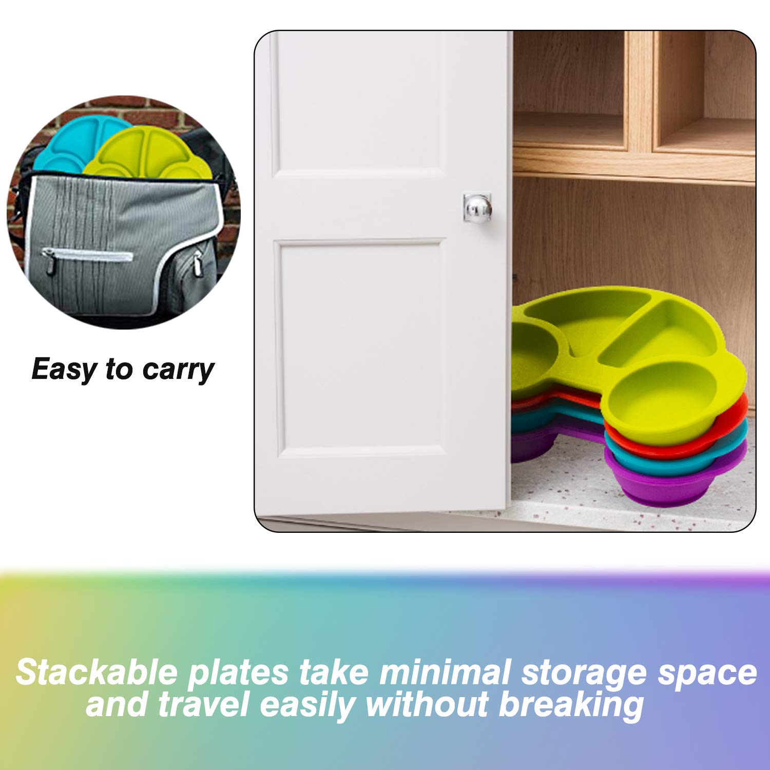 Qshare Toddler Plates tolerate freezer use for make-ahead meals