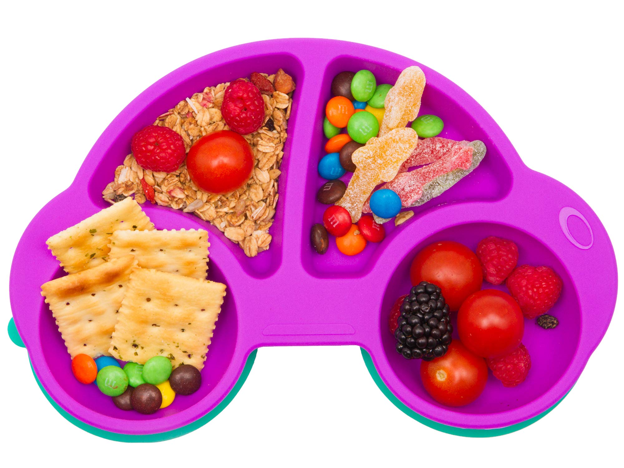 Qshare Toddler Plates with unique design to brighten mealtimes and encourage focus