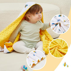 QSTEHEML nursery blanket soft fabric shows skin-friendly touch for newborns