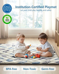 QUAFRET baby play mat 47x47-inches fits compact play spaces