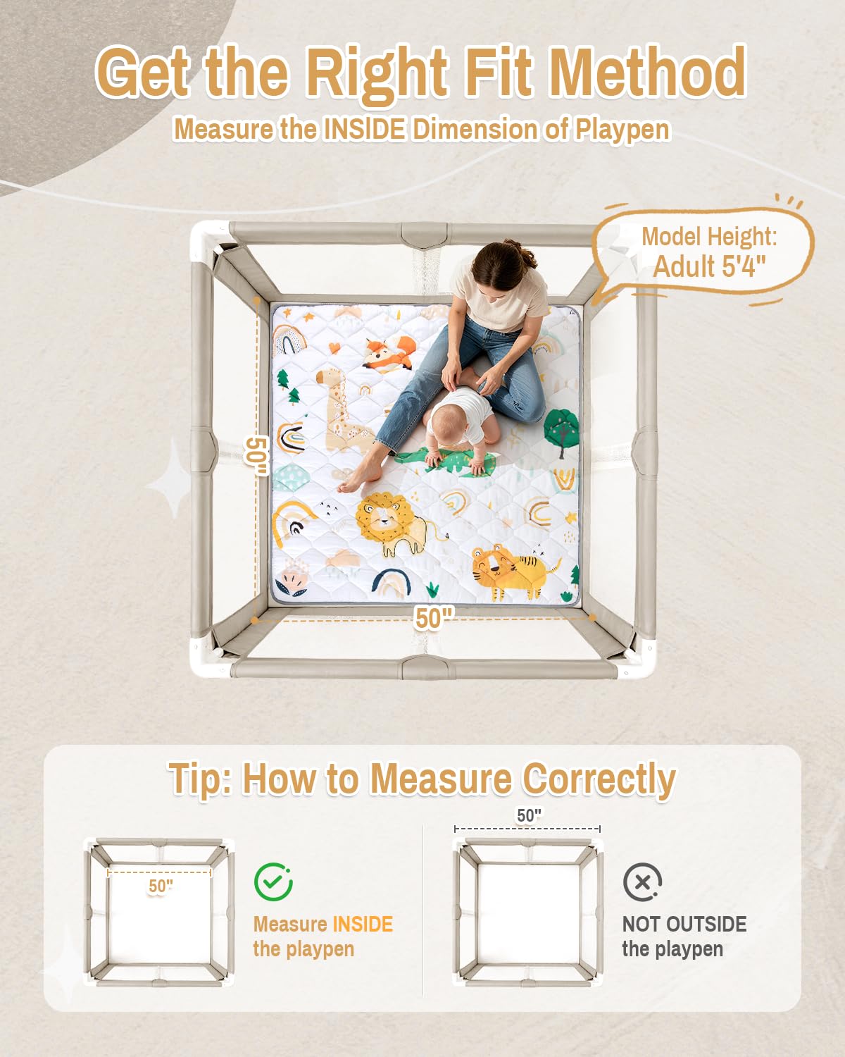 QUAFRET Baby Play Mat folds compactly for convenient travel and outings.