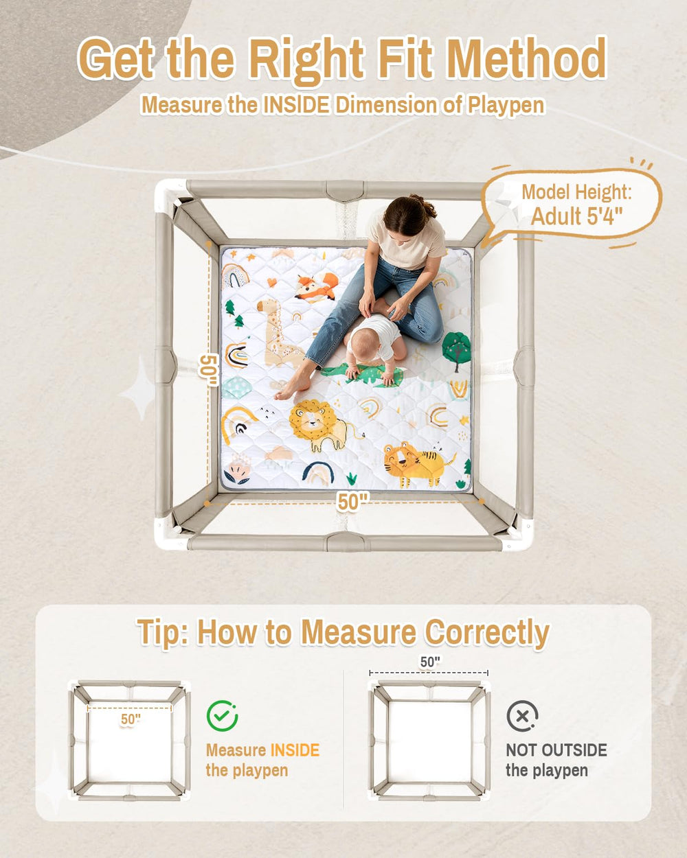 QUAFRET Baby Play Mat folds compactly for convenient travel and outings.
