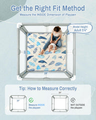 QUAFRET baby play mat non-slip base keeps infants secure during floor play