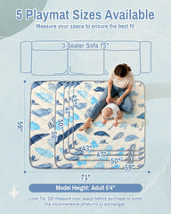 QUAFRET baby play mat soft filling provides cushioned tummy time comfort