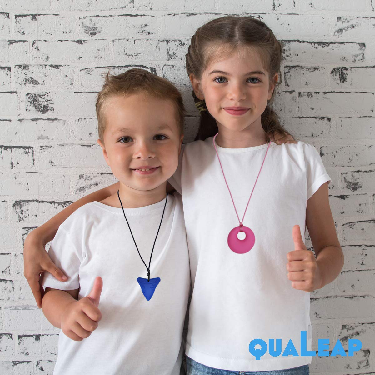 QuaLeap Amber Xtra Tough shark tooth necklace adjustable length fits growing kids