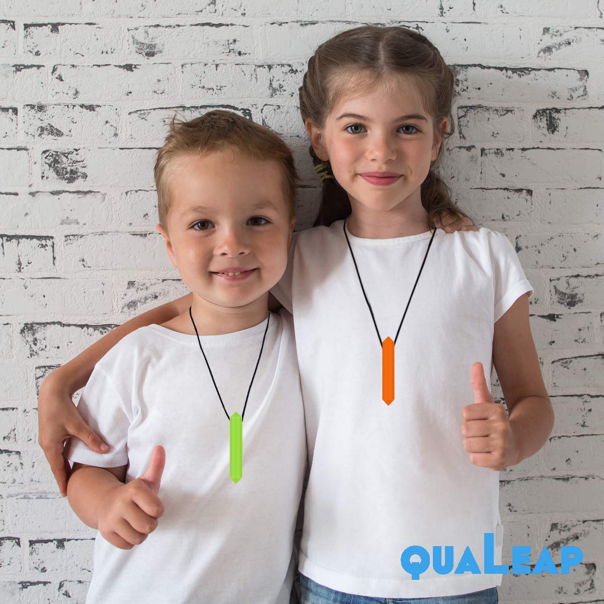 QUALEAP AMBER sensory chew toy supports autism/ADHD-friendly routines