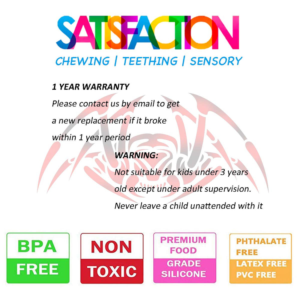 QUALEAP AMBER Spider Sensory Chew Necklace Easy Cleaning keeps surfaces hygienic between uses.