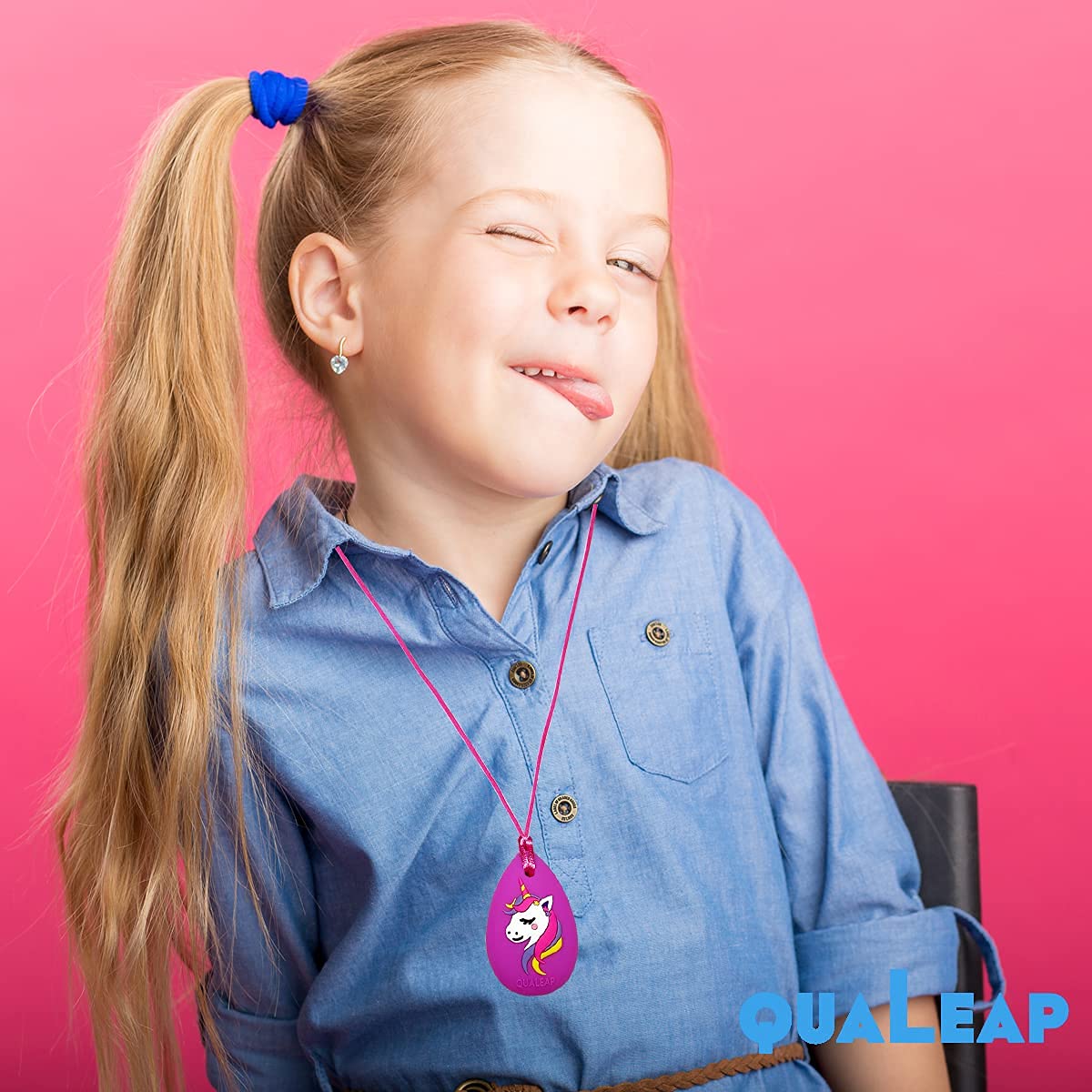 QUALEAP AMBER Two-pack sensory chew toys for shared or multiple uses.